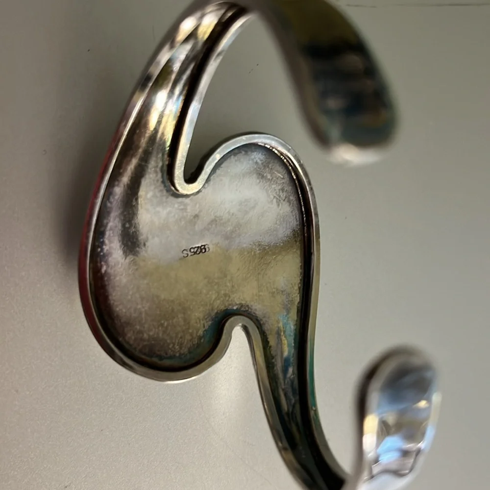 Sterling Silver cuff with citrine stone - Picture 3 of 4